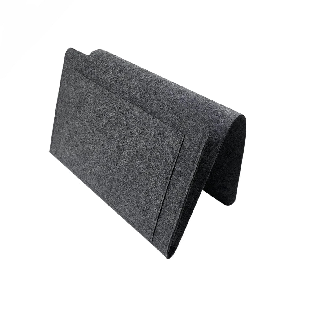 Felt Bedside Storage Organizer - Phone, Book & Magazine Holder with Hanging Pockets for Bed & Sofa