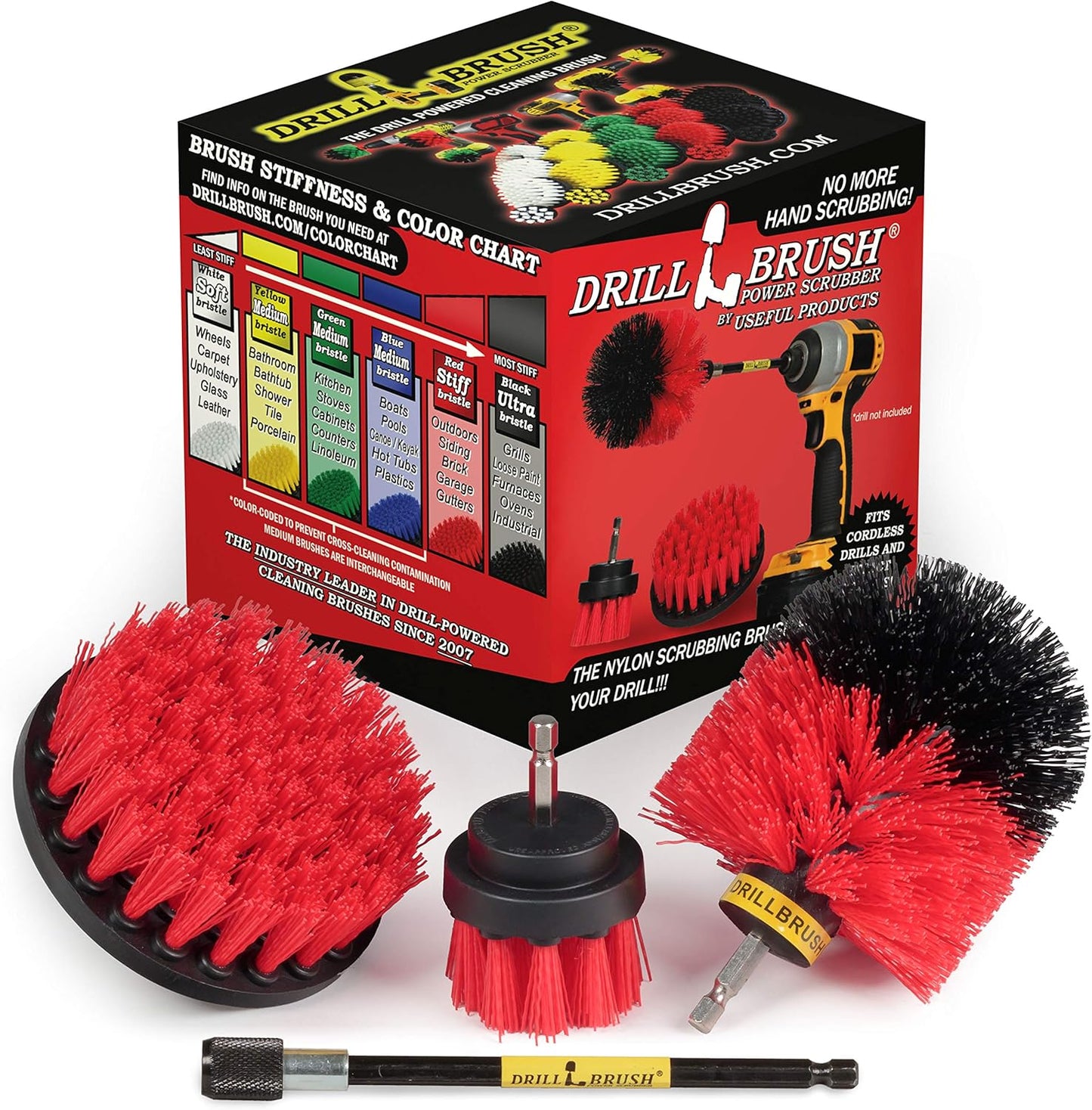 Drill Brush 4-Piece Kitchen Cleaning Kit – Scrub & Restore Ovens, Stovetops, Sinks, and More
