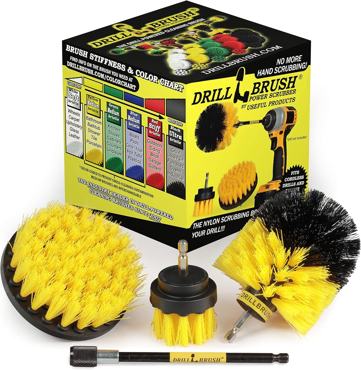 Drill Brush 4-Piece Kitchen Cleaning Kit – Scrub & Restore Ovens, Stovetops, Sinks, and More