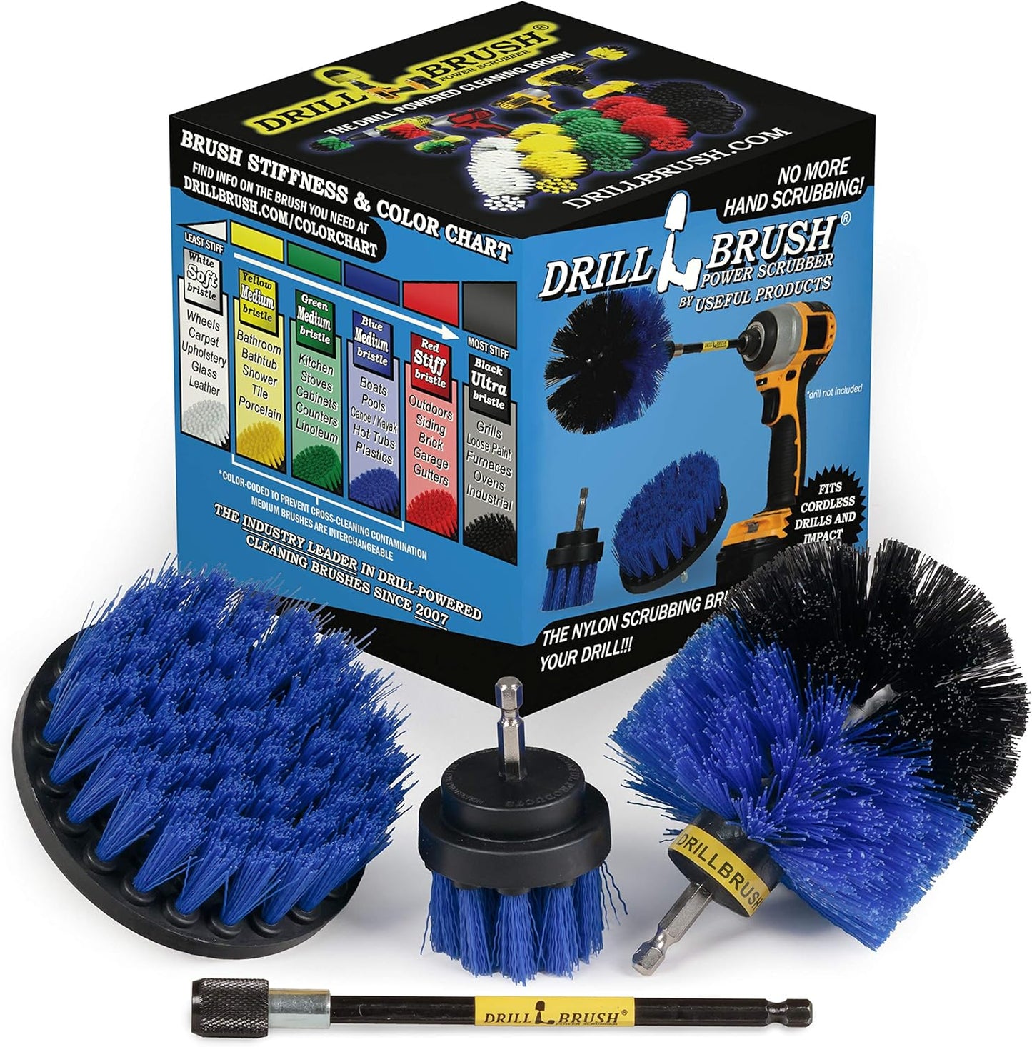 Drill Brush 4-Piece Kitchen Cleaning Kit – Scrub & Restore Ovens, Stovetops, Sinks, and More