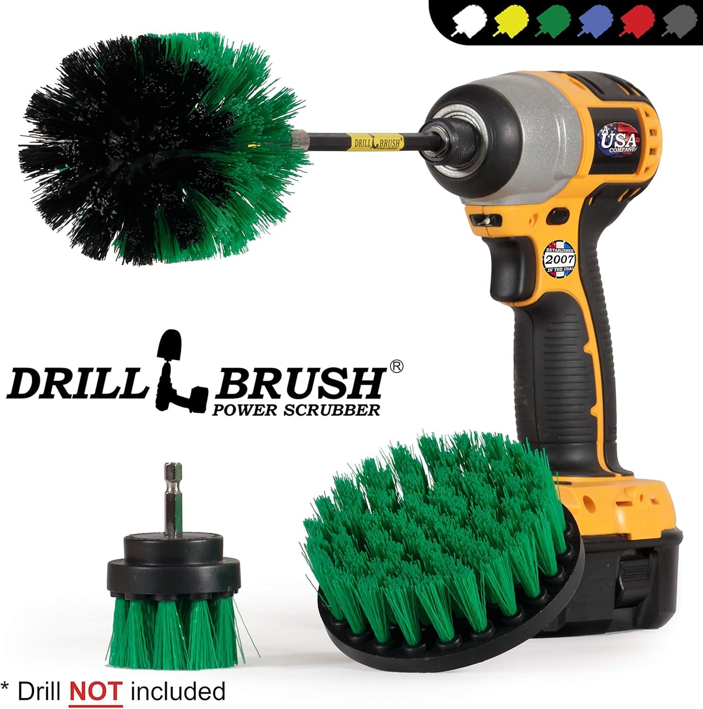 Drill Brush 4-Piece Kitchen Cleaning Kit – Scrub & Restore Ovens, Stovetops, Sinks, and More