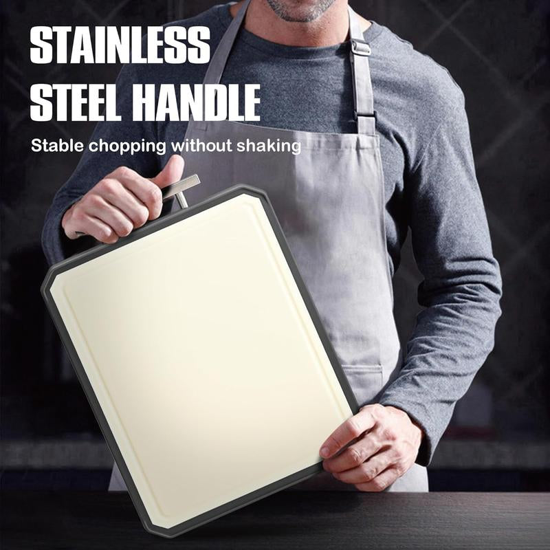 Premium Stainless Steel Double-Sided Cutting Board 16"x11" - Dishwasher Safe, Non-Toxic, Knife-Friendly!