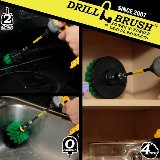 Drill Brush 4-Piece Kitchen Cleaning Kit – Scrub & Restore Ovens, Stovetops, Sinks, and More